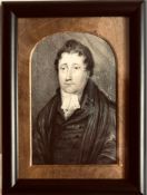 EARLY MINIATURE PORTRAIT OF REVEREND DOCTOR WILLIAM 'BENGO' COLLIER, CIRCA 1810, BORN 1782 AND