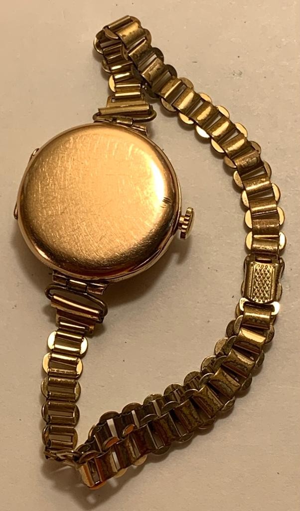 9ct GOLD LADIES WATCH, APPROXIMATELY 22.4g NOT IN WORKING ORDER - Image 2 of 5