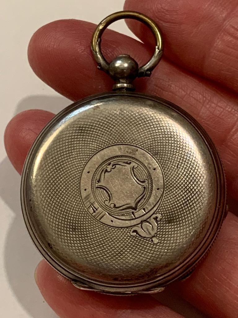 UNMARKED WHITE METAL POCKET WATCH, WEIGHT APPROXIMATELY 41g NOT TESTED, QUADRANT DAMAGED - Image 5 of 5