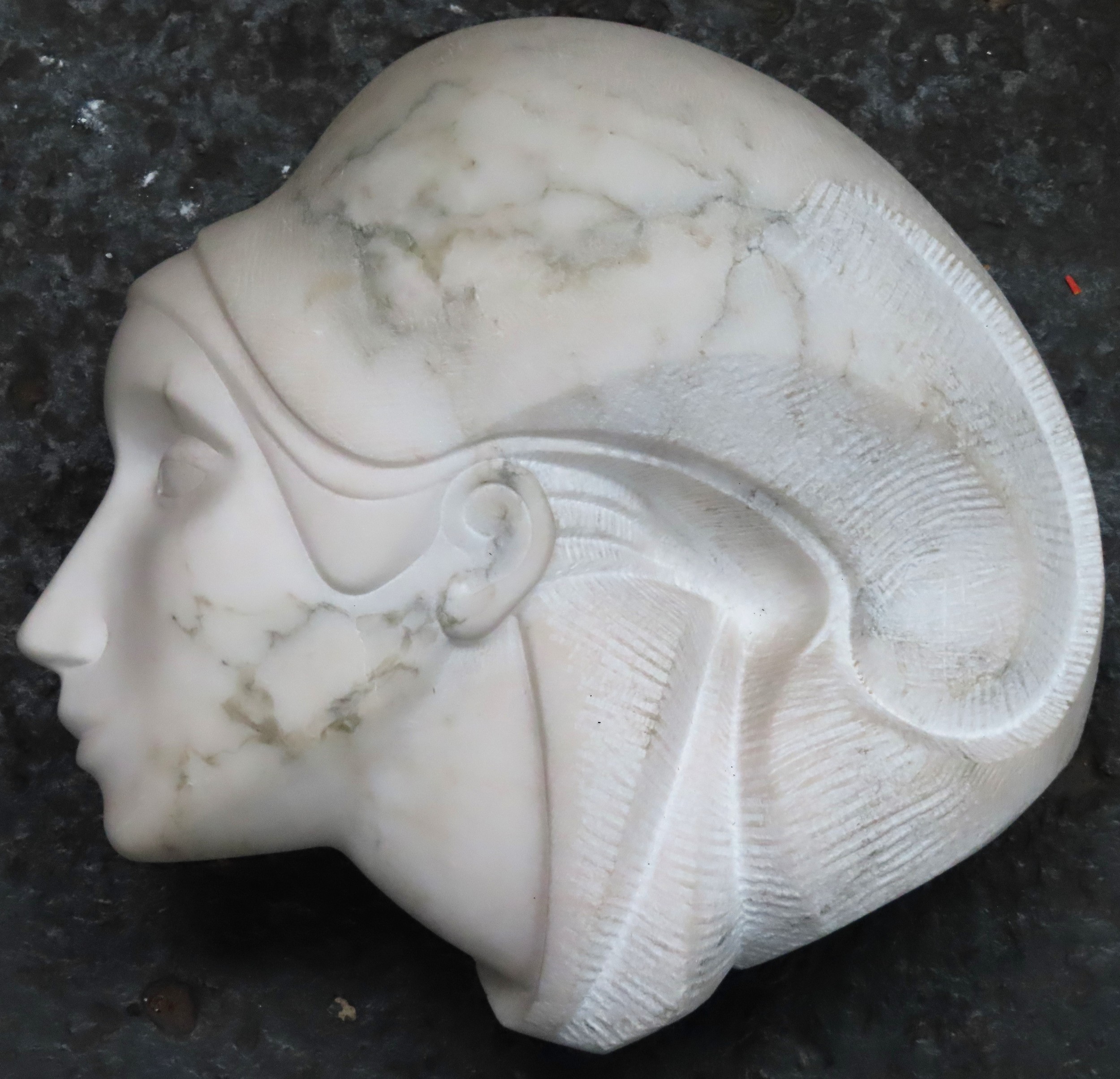 2oth century hand carved freestanding female bust. Approx. 31cms H x 19cms W x 35cms D reasonable - Image 2 of 2