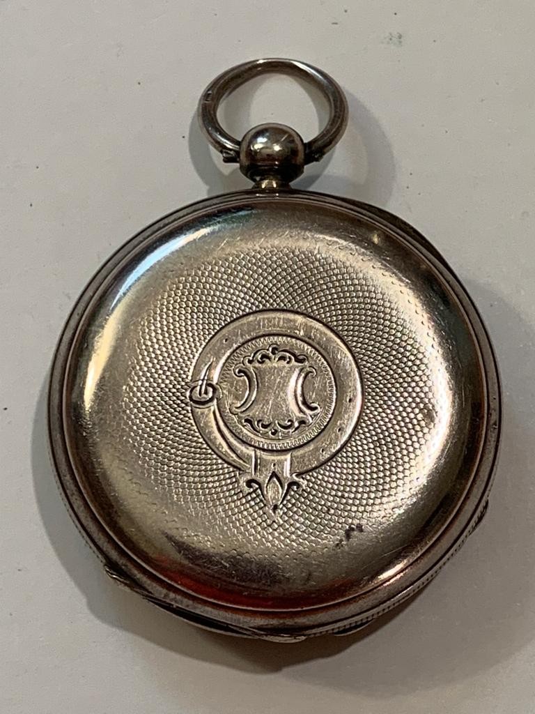 STERLING SILVER POCKET WATCH, WEIGHT APPROXIMATELY 88.8g NOT TESTED - Image 5 of 5