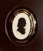 MINIATURE SILHOUETTE OF 8th LORD BAUFF, SEE INFORMATION ON REVERSE, APPROXIMATELY 8 x 6cm