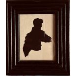 SILHOUETTE PORTRAIT OF A GENTLEMAN, CIRCA 1803, SEE REVERSE FOR DETAILS, APPROXIMATELY 10 x 7cm