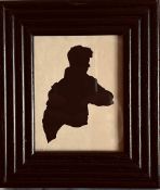 SILHOUETTE PORTRAIT OF A GENTLEMAN, CIRCA 1803, SEE REVERSE FOR DETAILS, APPROXIMATELY 10 x 7cm