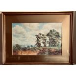 FORSTER ROBSON, WATERCOLOUR- A BREEZY DAY, SIGNED LOWER RIGHT, FRAMED AND GLAZED, APPROXIMATELY 34 x