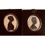 MINIATURE SILHOUETTE, JULIA CROZIER, APPROXIMATELY 8 x 6cm, PLUS FRANCES SHEY LANGFORD,