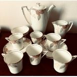 ROYAL DOULTON NERISSA CHINA FIFTEEN PIECE COFFEE SET PERFECT CONDITION