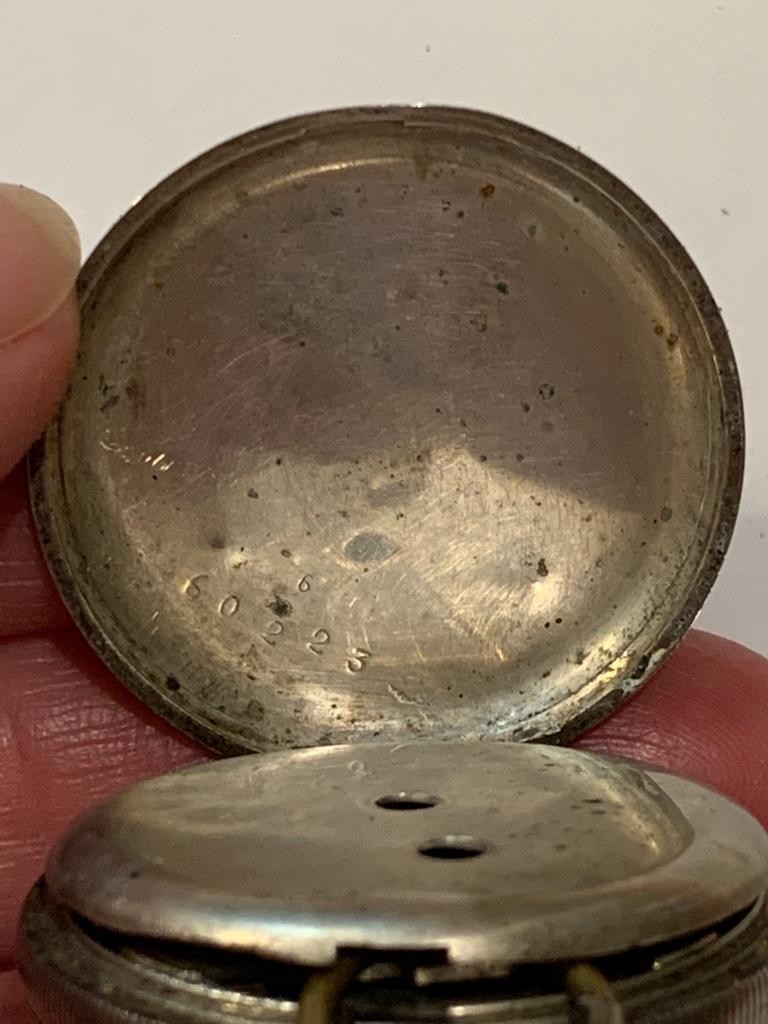 UNMARKED WHITE METAL POCKET WATCH, WEIGHT APPROXIMATELY 41g NOT TESTED, QUADRANT DAMAGED - Image 4 of 5