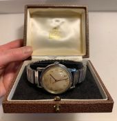 GARRARD WATCH IMPERIAL CHEMICAL INDUSTRIES PRESENTED TO F H ANDREWS, 20 YEARS IN SERVICE, 1966, WITH
