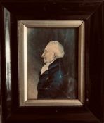 POLYCHROME SILHOUETTE- JOHN LAW, RECTOR OF HAMPSHIRE, APPROXIMATELY 10 x 7cm