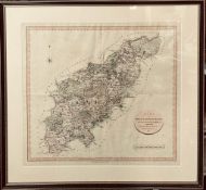 JOHN CARY, FRAMED MAP OF NORTHAMPTONSHIRE 1811, FRAMED AND GLAZED, APPROXIMATELY 50 x 56cm