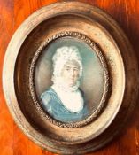 MINIATURE PORTRAIT OF HANNAH MORE OF WRINGTON SOMERTON, UNSIGNED, APPROXIMATELY 6.5 x 5.5cm