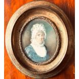 MINIATURE PORTRAIT OF HANNAH MORE OF WRINGTON SOMERTON, UNSIGNED, APPROXIMATELY 6.5 x 5.5cm