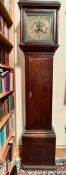 OAK LONGCASED CLOCK BY JOHN MORGAN BRISTOL 1761 WITH HIGH TIDE DIAL