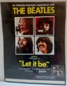 The Beatles Let It Be front of house film poster measures approx A4 size