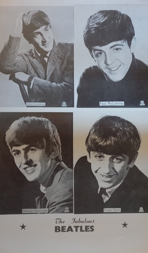The Fabulous Beatles Star Pics Promotional poster measures approx 20”x 12”