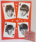 The Beatles Four Aces/Mary Wells 1964 Tour Programme with ticket stub for Gaumont Bradford dated 9th