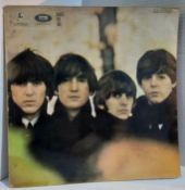Four original black and yellow Mono Parlophone Beatles albums all VG- condition. Please Please Me,
