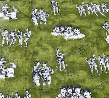 The Beatles original Dutch curtain material by ‘N.V Stoomweverij Nijverheid’ (N.V. Steam Weaving