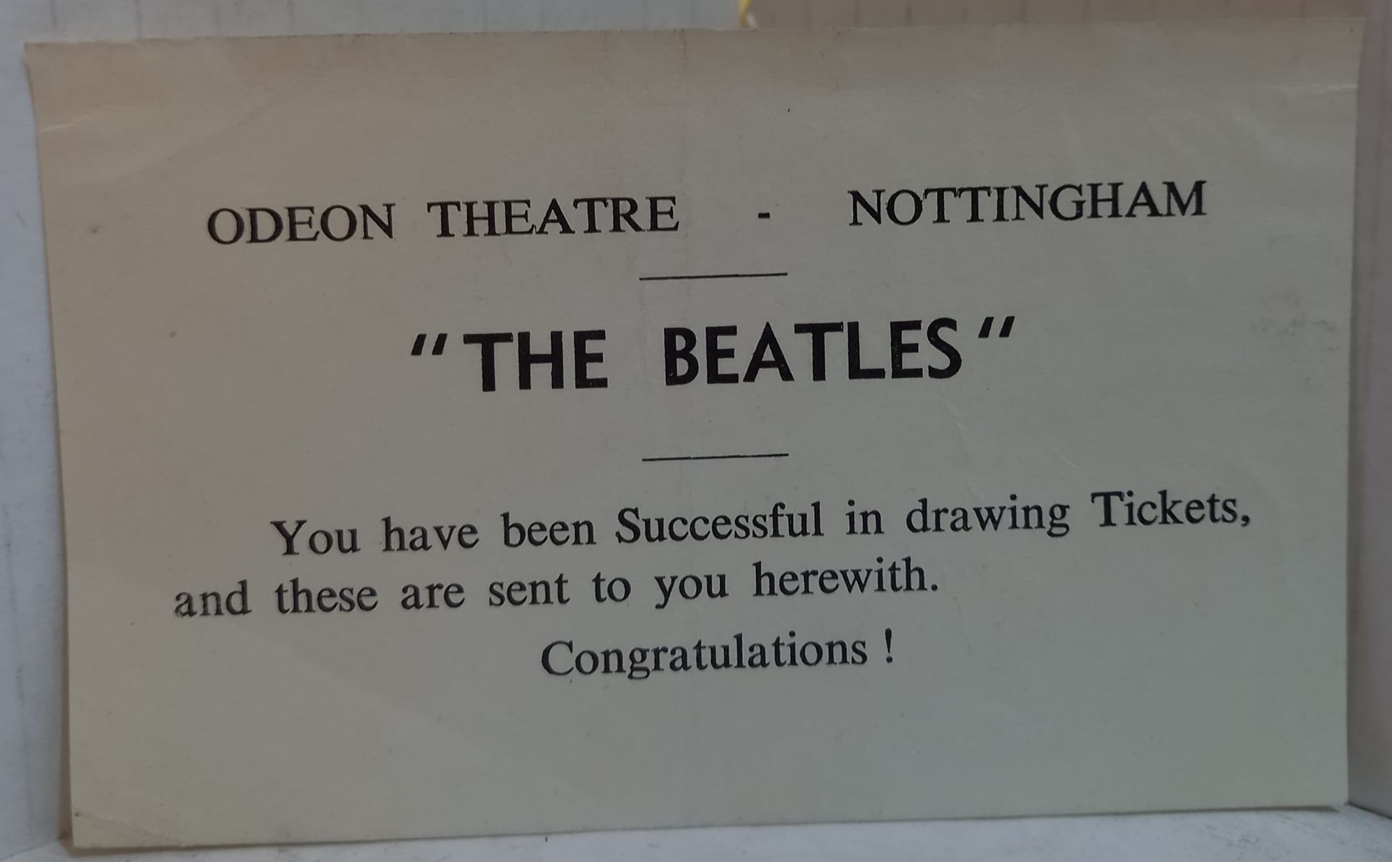 The Beatles Show programme rare White Cover with ticket stub for Nottingham Odeon Theatre 12th - Image 3 of 3