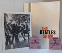 The Beatles Show Programme Silver Cover 1963 with Two tickets for Granada East Ham dated 19th