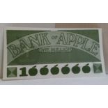 Apple Records Bank Of Apple One Million Pound Note UK c1969