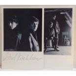Two black and white postcards of Astrid Kirchherr Attic photographs, one signed by Astrid