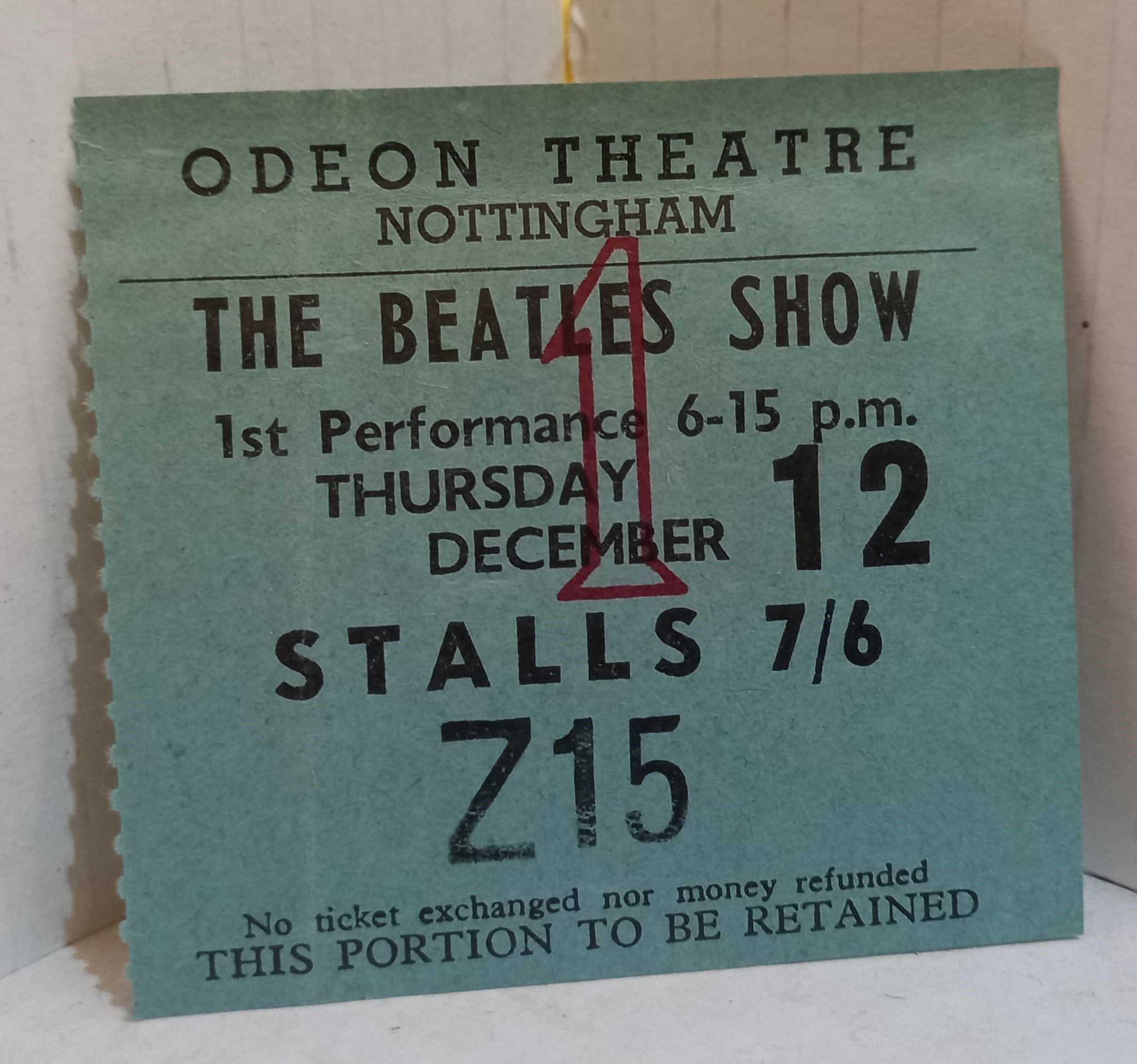The Beatles Show programme rare White Cover with ticket stub for Nottingham Odeon Theatre 12th - Image 2 of 3