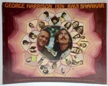George Harrison Ravi Shankar 1974 USA Tour Programme