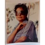 Yoko Ono signed 8”x10” colour photograph