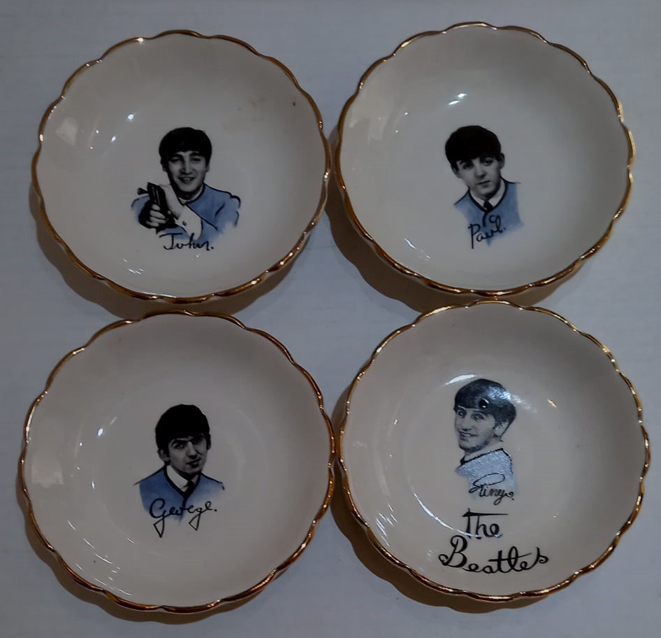 The Beatles Four Washington Pottery Sweet Dishes