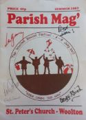 St Peter’s Church Parish Magazine signed by The Quarrymen including Rod Davis, Len Garry and Geoff