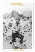 George Harrison black and white photograph taken on holiday in Greece by Astrid Kirchherr. This item