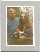 George Harrison and Mal Evans colour fan picture. This item is formerly the property of Beatles