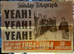 Sunday Telegraph Advertising poster for The Beatles Down Under 30th Anniversary