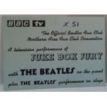 The Beatles Juke Box Jury 7th December 1963 Ticket stub for Liverpool Empire