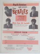 The Beatles 31st August 1965 Cow Palace San Francisco concert ticket handbill order form