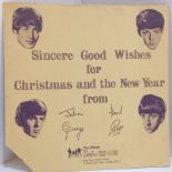 The Beatles 1963 Fan Club Christmas single Flexi Disc sleeve has cut