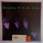 The Beatles Cow Palace San Francisco 19th August 1964 ticket stub with compliments slip + 1964 USA