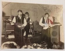 Photograph of The Beatles by Peter Kaye in the Cavern Club measures approx 8”x6” This item is