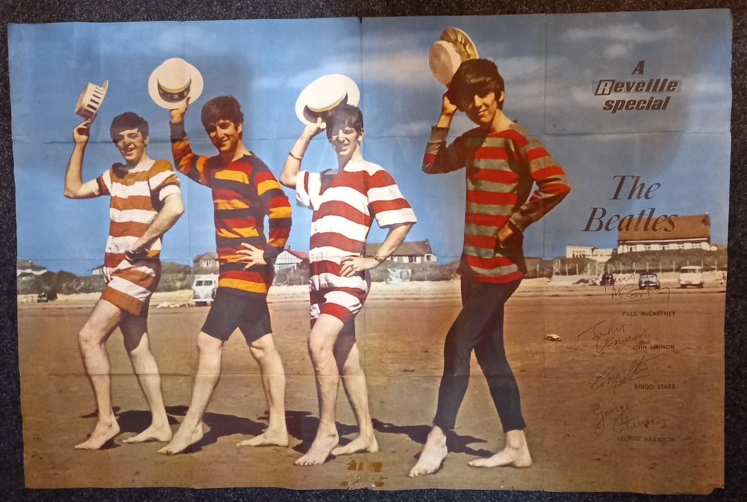 The Beatles Reveille Special Poster measures approx 60” x 40”