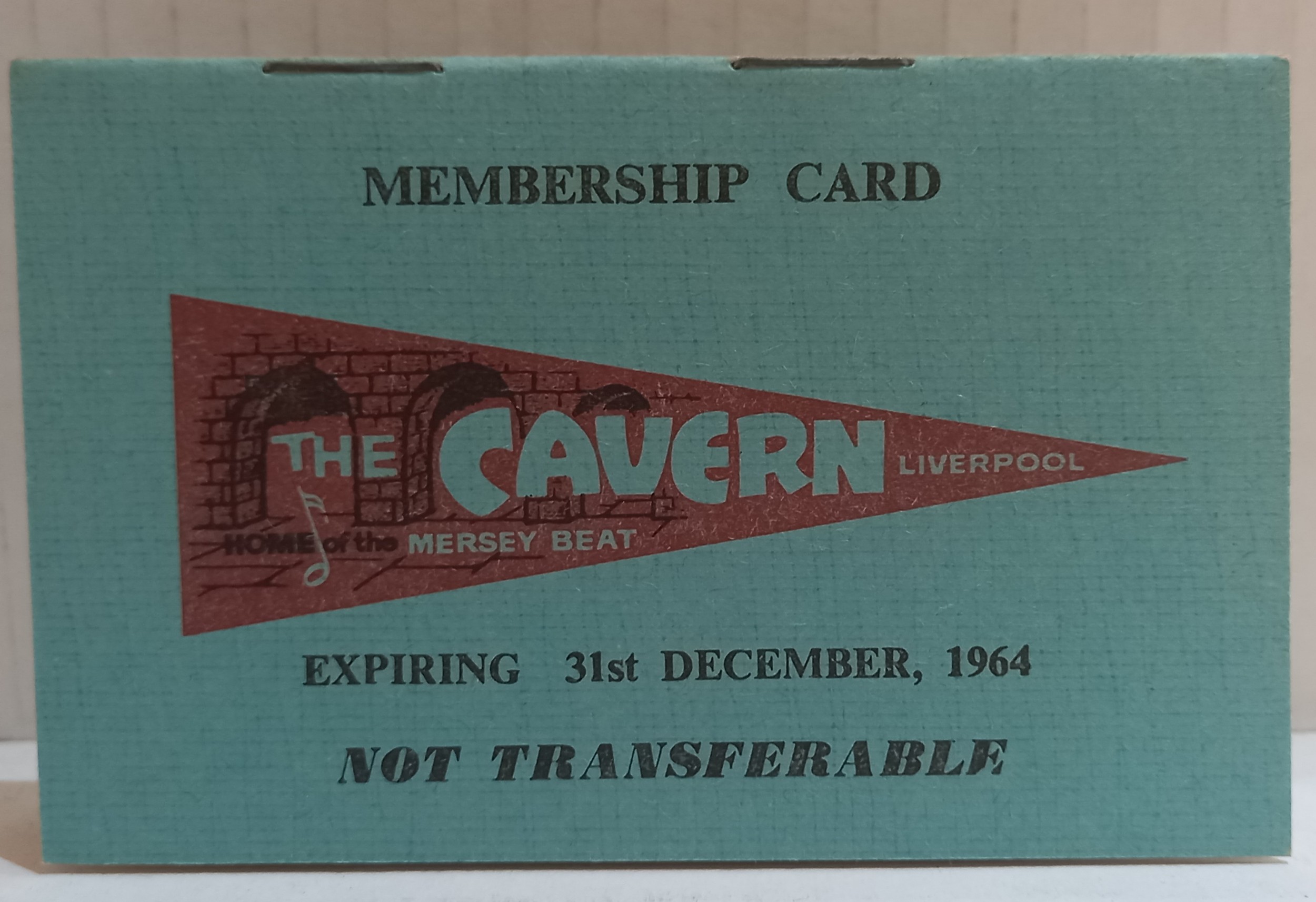 Cavern Club Card 1964 Unused