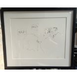 John Lennon Bagism framed and glazed limited edition lithograph hand signed and numbered by Yoko Ono