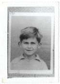 Two childhood original photographs of George Harrison. These items are formerly the property of