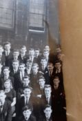 1960 Liverpool Institute Upper School photograph featuring Paul McCartney. Original print is split