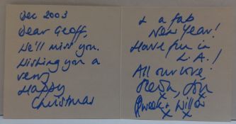 Handwritten Christmas Card from Stella McCartney to Geoff. This item is formerly the property of