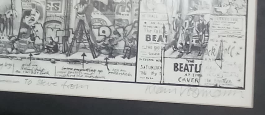 Klaus Voormann limited edition Beatles Anthology print No64/555 framed and glazed image size - Image 2 of 3