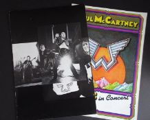 Two Wings Concert programmes 1972 European Tour and 1975 Tour Programme