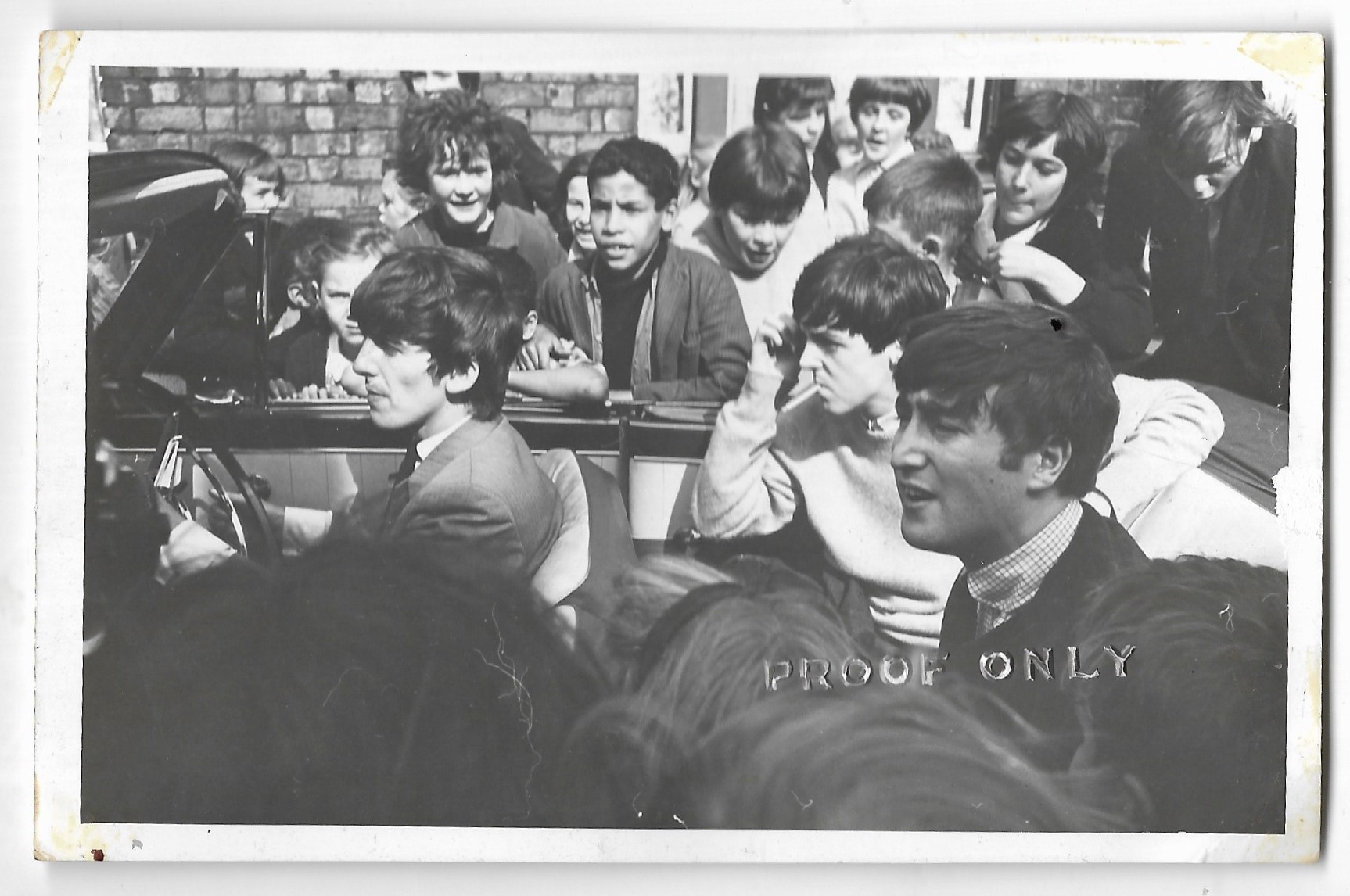 Two photographs of The Beatles in Liverpool 1962 by Peter Kaye both are marked Proof and are stamped - Image 2 of 3