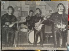Board mounted Beatles in Cavern Club 1961 measures approx 39”x28”